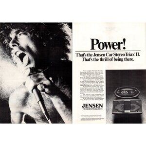 1979 Jensen Triax II Car Stero Speakers 2 Page Vintage Print Ad 70s Wall Art